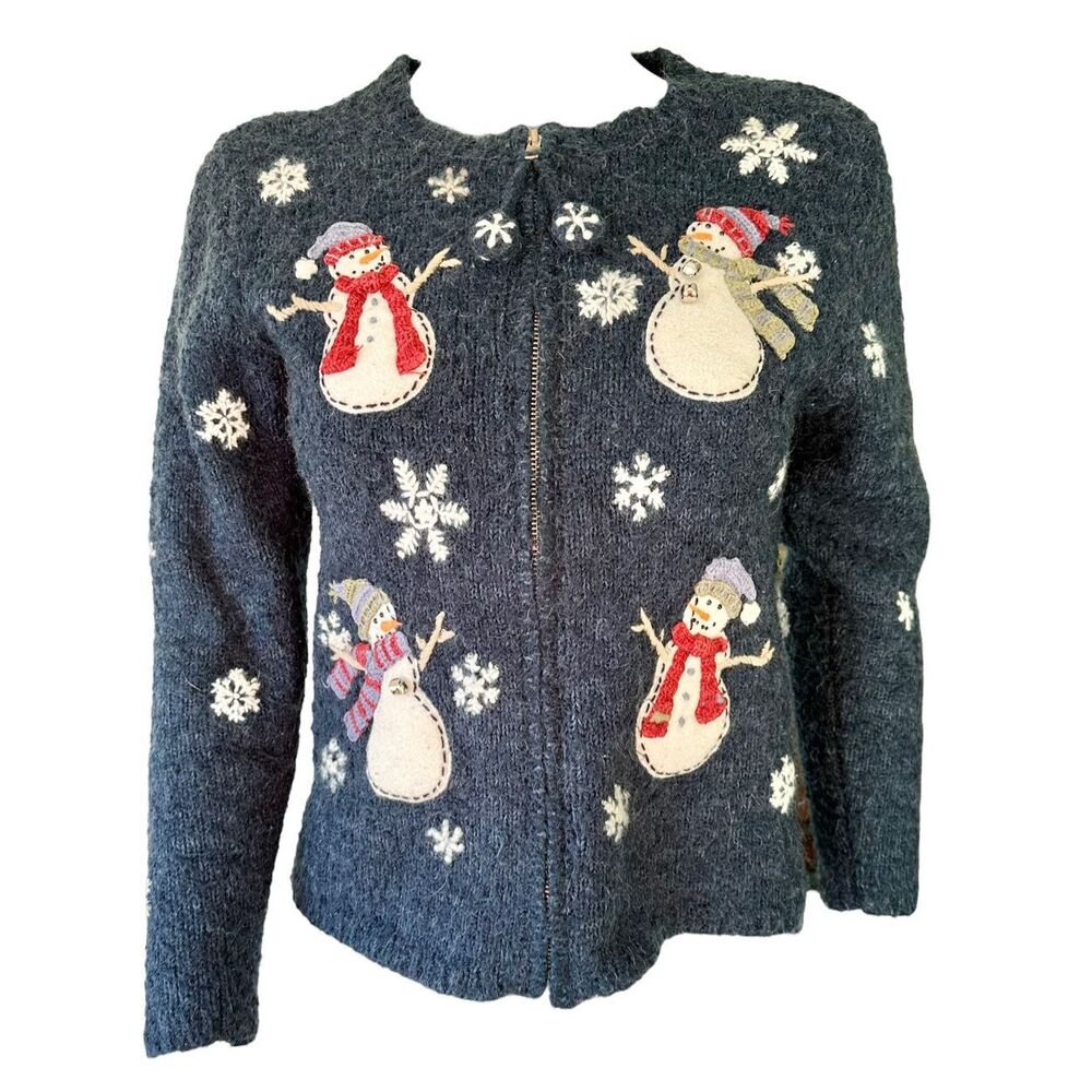 Women’s Petite Zip Cardigan Winter Sweater